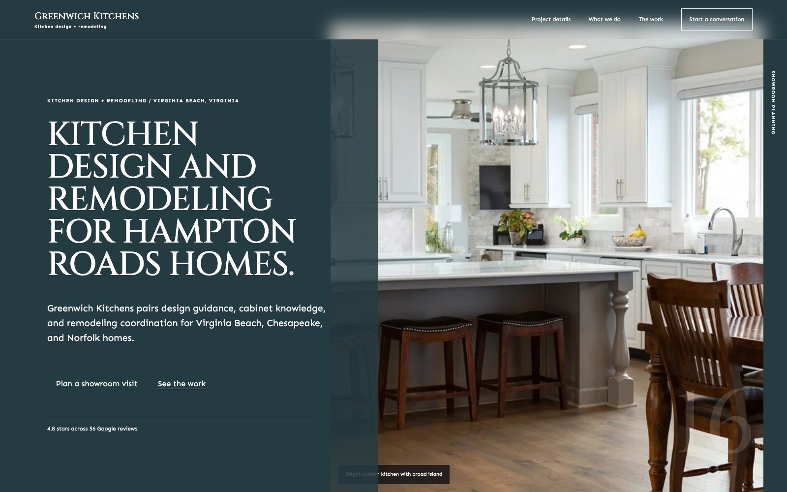 The new Greenwich Kitchens homepage concept
