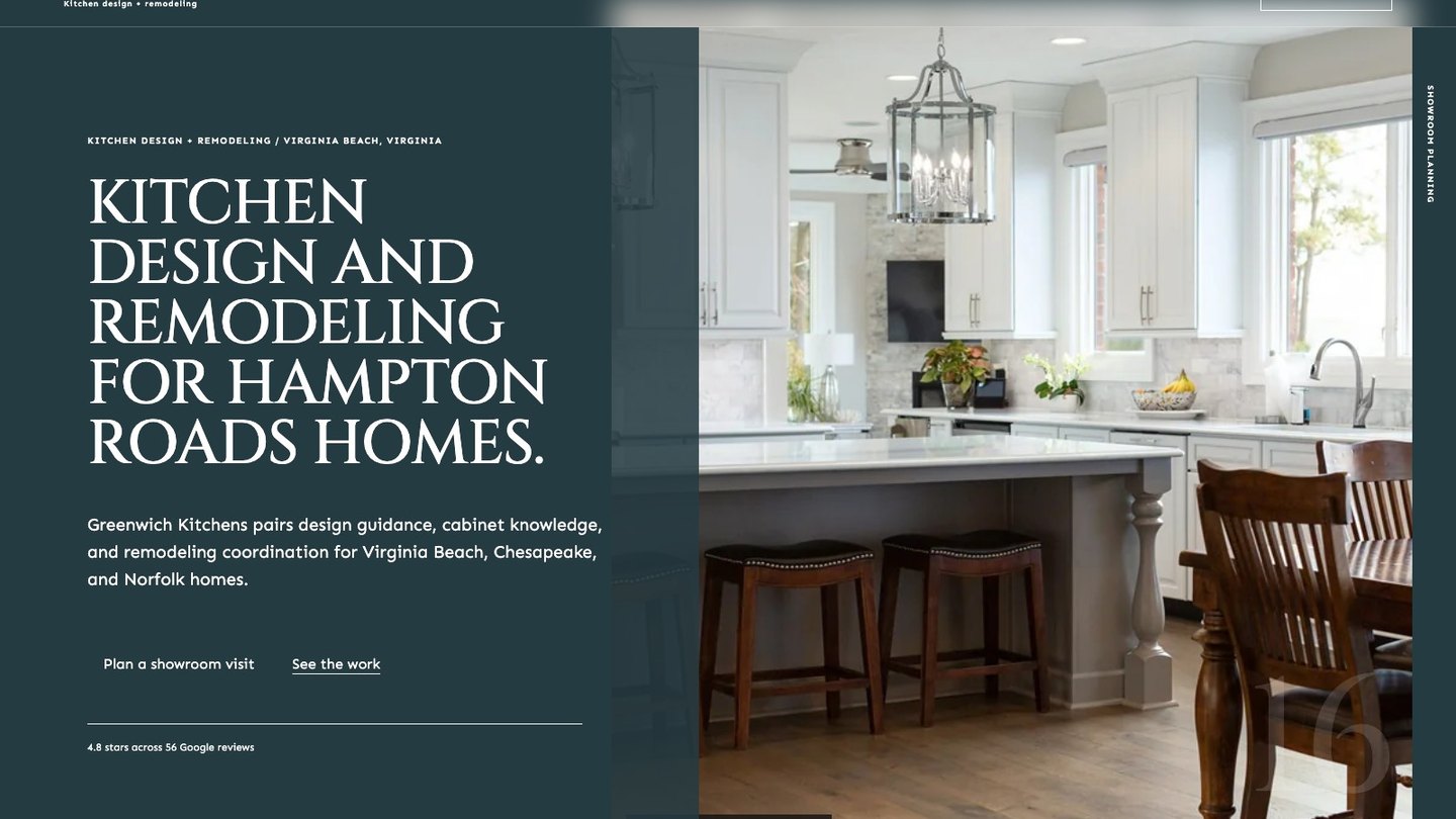 The opening section of the new homepage