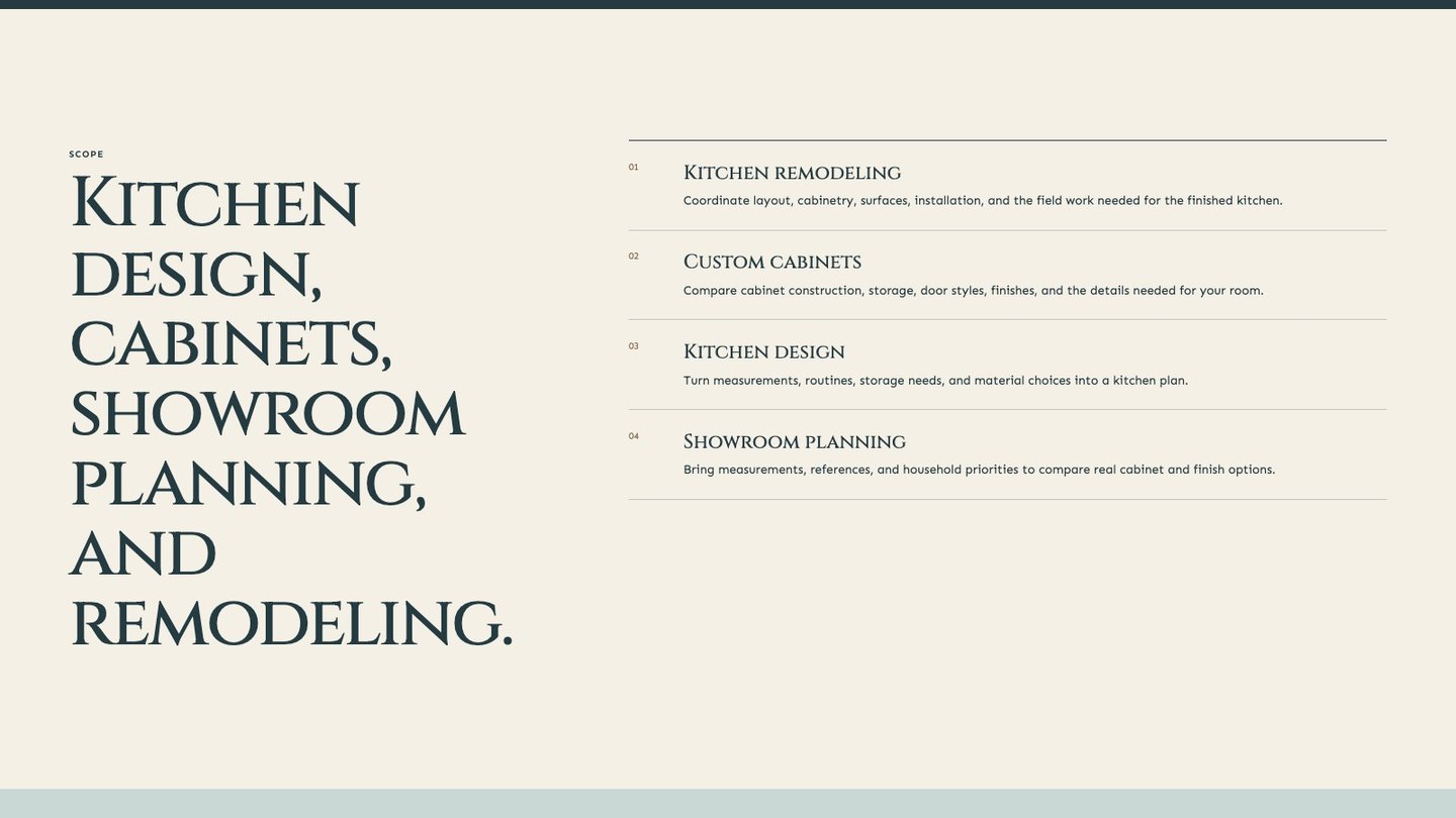 The service section of the new homepage